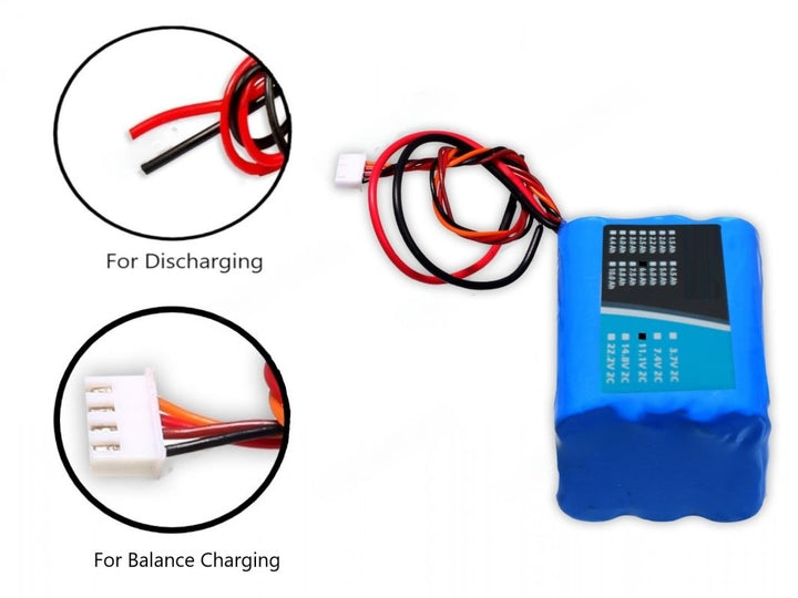 LITHIUM-ION RECHARGEABLE BATTERY PACK 11.1V 6600MAH (2C) WITHOUT BMS - Robodo
