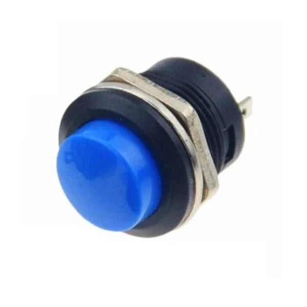 Blue R13-507 16MM 2PIN Momentary Round Cap Push Button Switch - Robodo