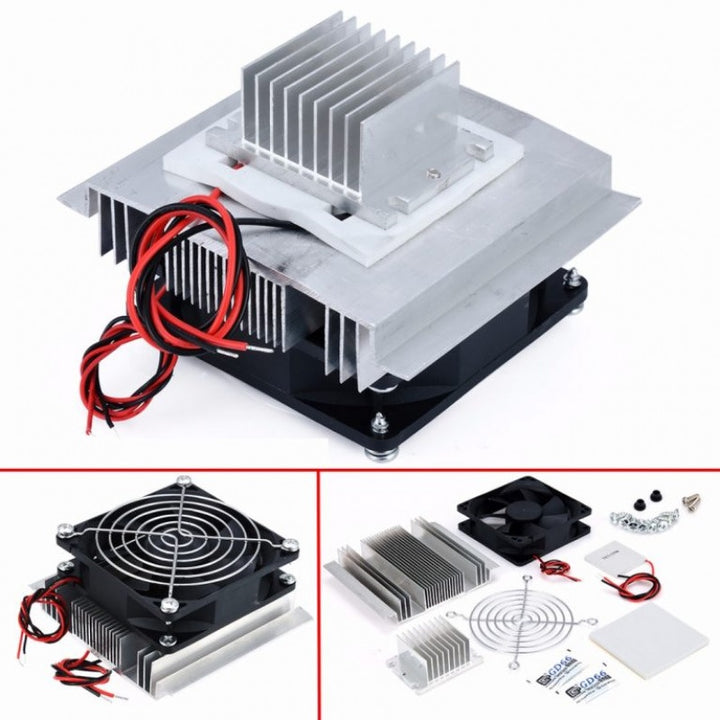 Thermoelectric Peltier/TEC based Refrigeration Cooler kit DC 12V Including All Accessories Fan + Heatsink + Screws - Robodo