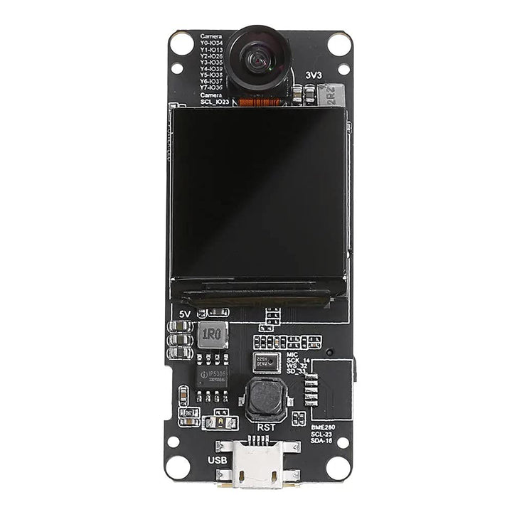 TTGO T-Camera Plus ESP32-DOWDQ6 8MB SPRAM OV2640 Camera Module 1.3 Inch Display With WiFi bluetooth Board - Fish-eye lens.