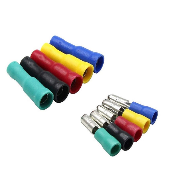 100Pair Insulated Female & Male Connector Wire Crimp Terminal Set.