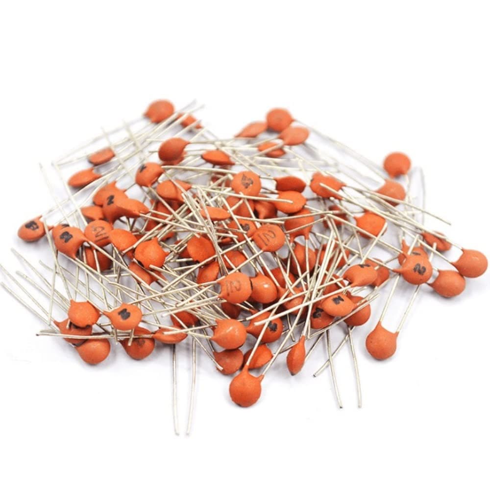 25 Value Ceramic Capacitor Assortment Kit – 250 Piece, 50V, ±10%, Through Hole Disc Capacitors