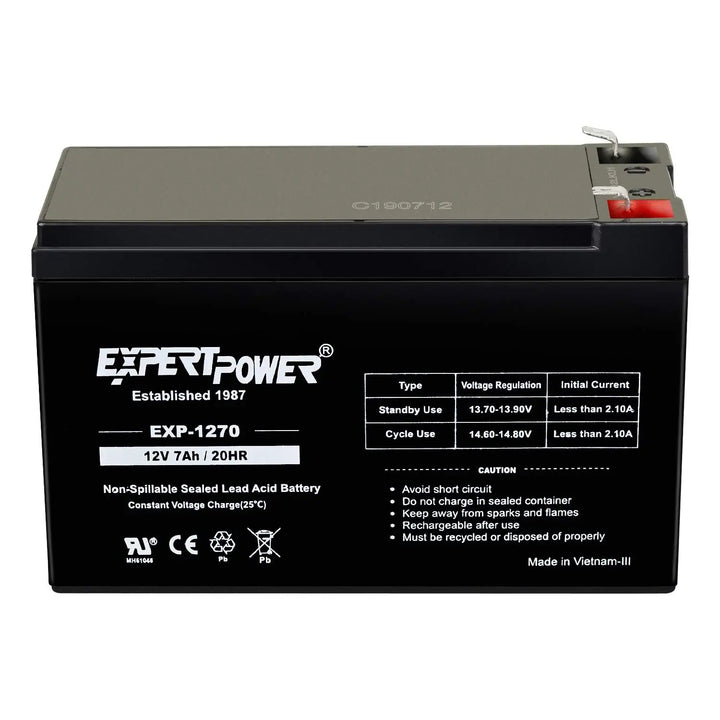 Rechargeable 12V 7AH Sealed Battery.