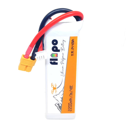 Flipo 2200mAh 3S 40C/80C (11.1V) Lithium Polymer Battery Pack LIPO.