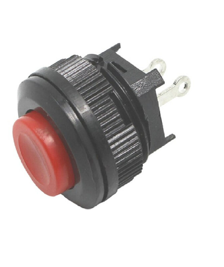 Red DS-500 2PIN 14MM Thread Momentary Self- Reset Push Button Switch Press Off-NO - Robodo