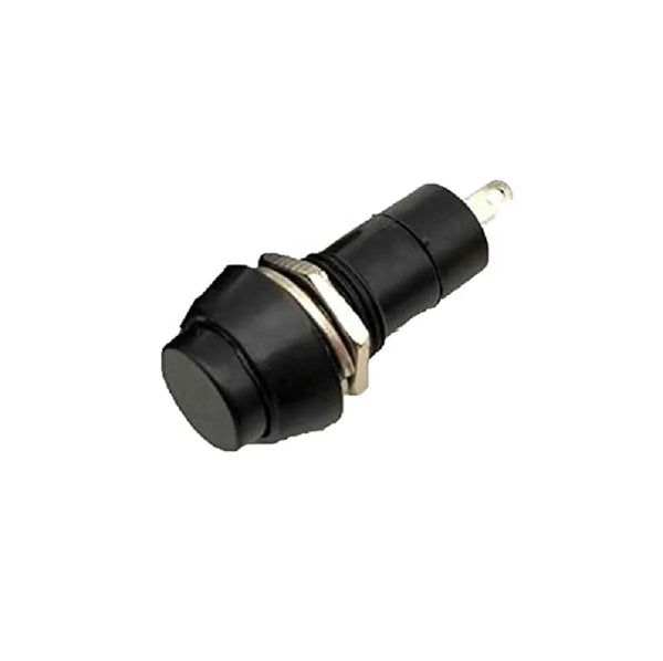 Black PBS-11A 12MM 2PIN Self-Locking Round Plastic Push Button Switch - Robodo