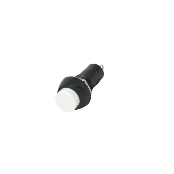 White PBS-11A 12MM 2PIN Self-Locking Round Plastic Push Button Switch - Robodo