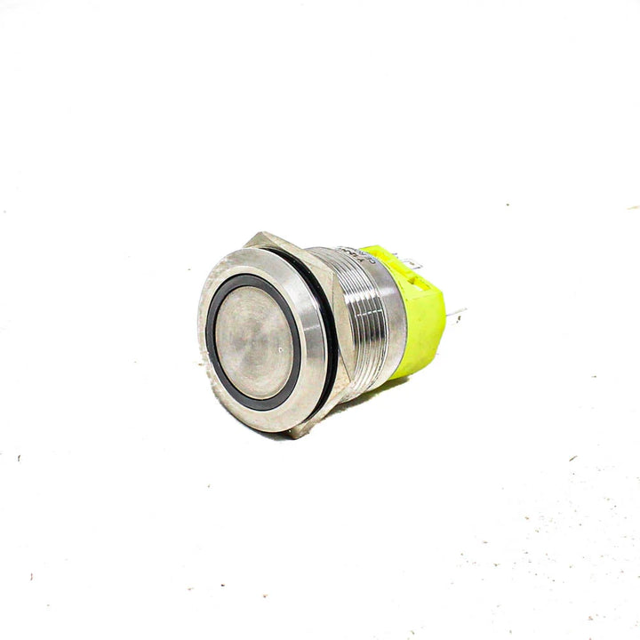 Green 22 mm 12V-24 V LATCHING Metal Switch - Robodo