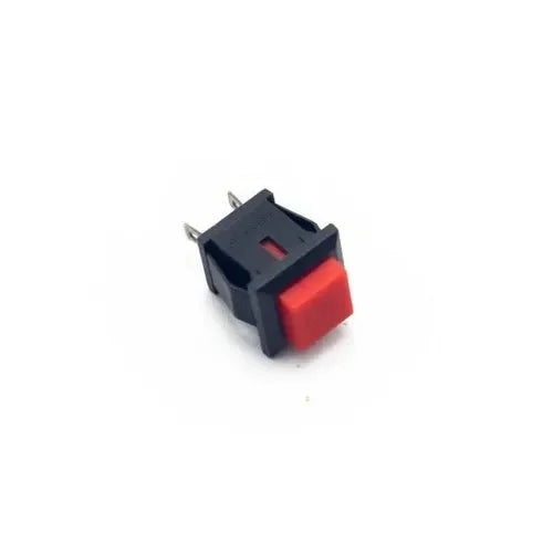 Red DS-429A 10MM 2PIN Self-Locking Square Push Button Switch with Lock - Robodo