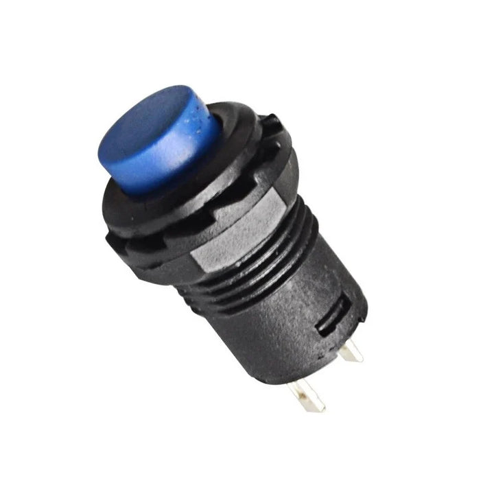 Blue R13-502 12MM 2PIN Momentary Self-Reset Round Cap Push Button Switch - Robodo