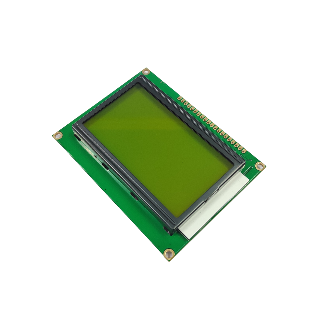 128X64 Graphic LCD Module -Serial Interface | 12864 Green | Robodo