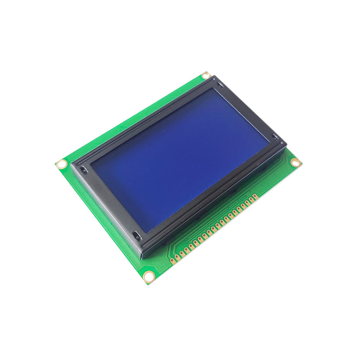 128x64 Blue LCD Display Module - (75x52mm) - Robodo
