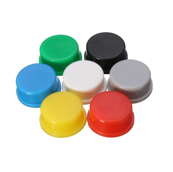 12x12x7.3 mm Round Cap for Square tactile Switch – Green (10 Pcs.) - Robodo