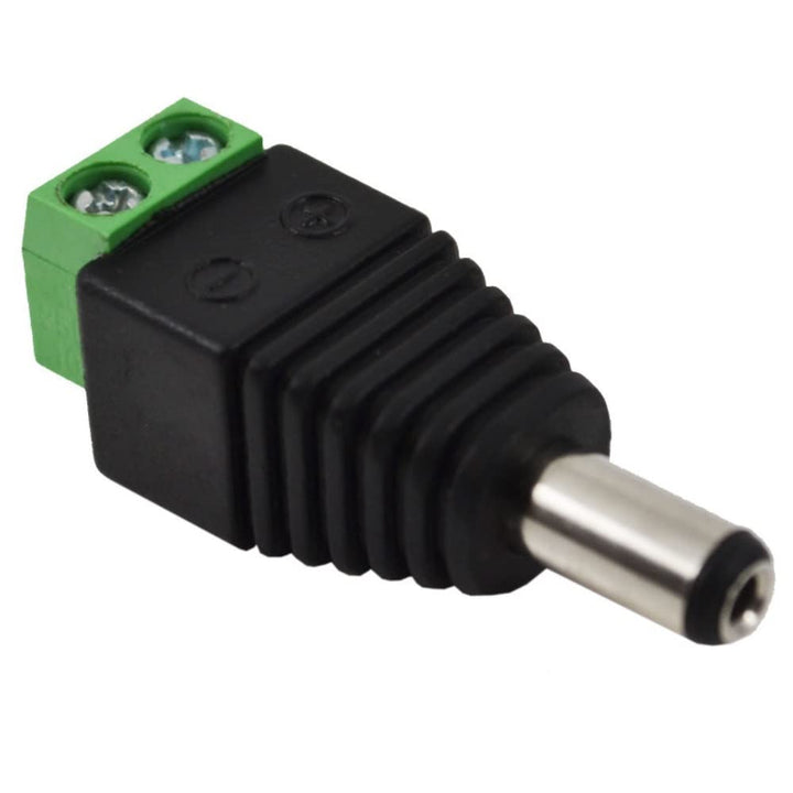 DC Power Jack Male Connector with 2 pin Screw Terminal - 2.1 x 5.5mm (10 pcs) - Robodo