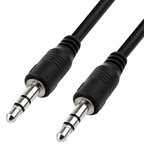 Aux Cable, 3.5mm Male to Male Stereo Aux Cord Compatible with Headphone, Mobile Phone, Car Stereo, Home Theater & More,Black,1pc Pack. (1.5 Meter/Black) - Robodo