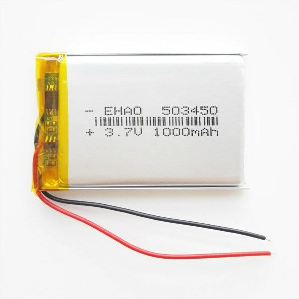 LIPO RECHARGEABLE BATTERY 3.7V 1000MAH KP-503450