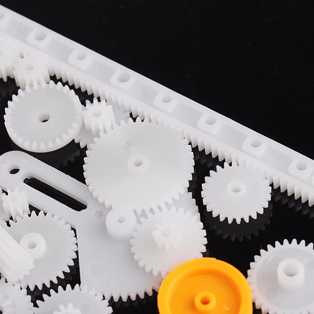 Miniature Rack Gear 75 pcs/lot different type mini gear Plastic Crown Gear Set DIY Rack ...