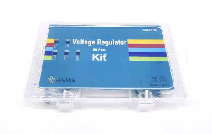 Eklektik 10 Values 50 Pcs LM317 L7805 L7806 L7808 L7809 L7810 L7812 L7815 L7818 L7824 TO-220 Package High Current Positive Voltage Regulator Assortment Kit - Robodo