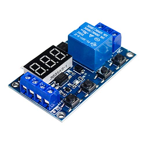 6-30V 1-Channel Power Relay Module with Adjustable Timing Cycle - Robodo