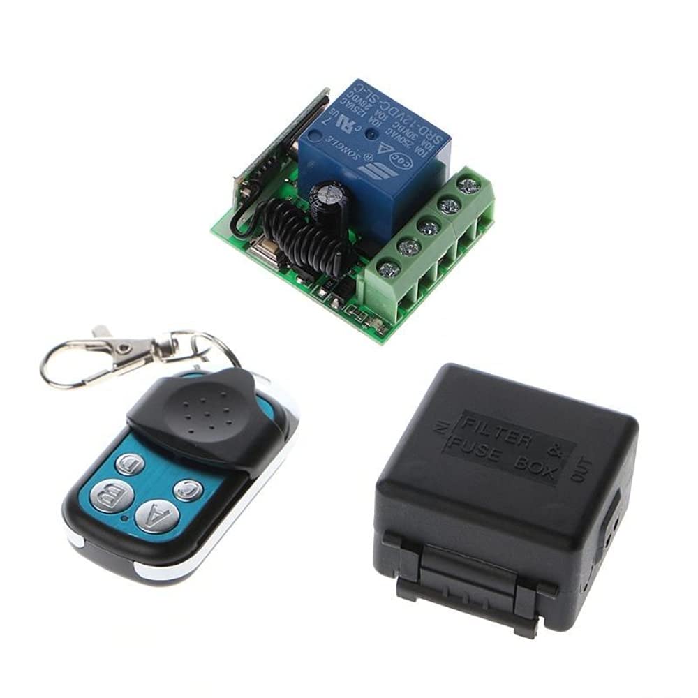 433Mhz Universal Wireless Remote Control Switch DC 12V 10A 1CH Relay ...