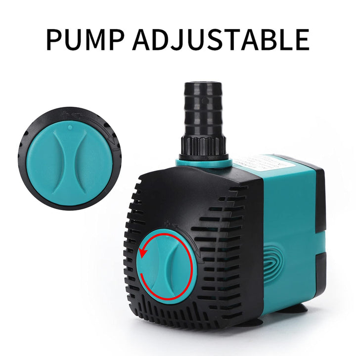 15W 800L/H Submersible Water Pump Mini Fountain Pump for Aquarium Fish Tank Pond Water Gardens Hydroponic Systems with Nozzle AC220-240V,Water Pump - Robodo