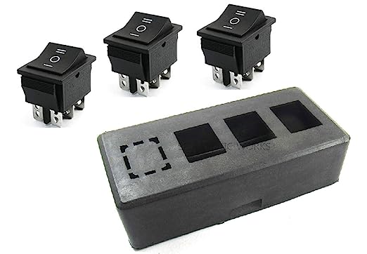 4 or 3 Way DPDT Enclosure box with Switches (3 Pieces) - Robodo