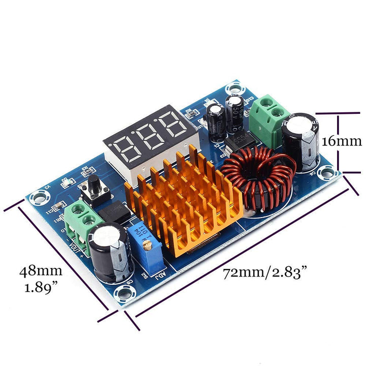 XH-M411, Digital Step Up Boost Converter, DC Voltage Regulator, Power Supply Module 3V-35V to 5V-45V 5A with Digital Display for DIY Power Supply - Robodo