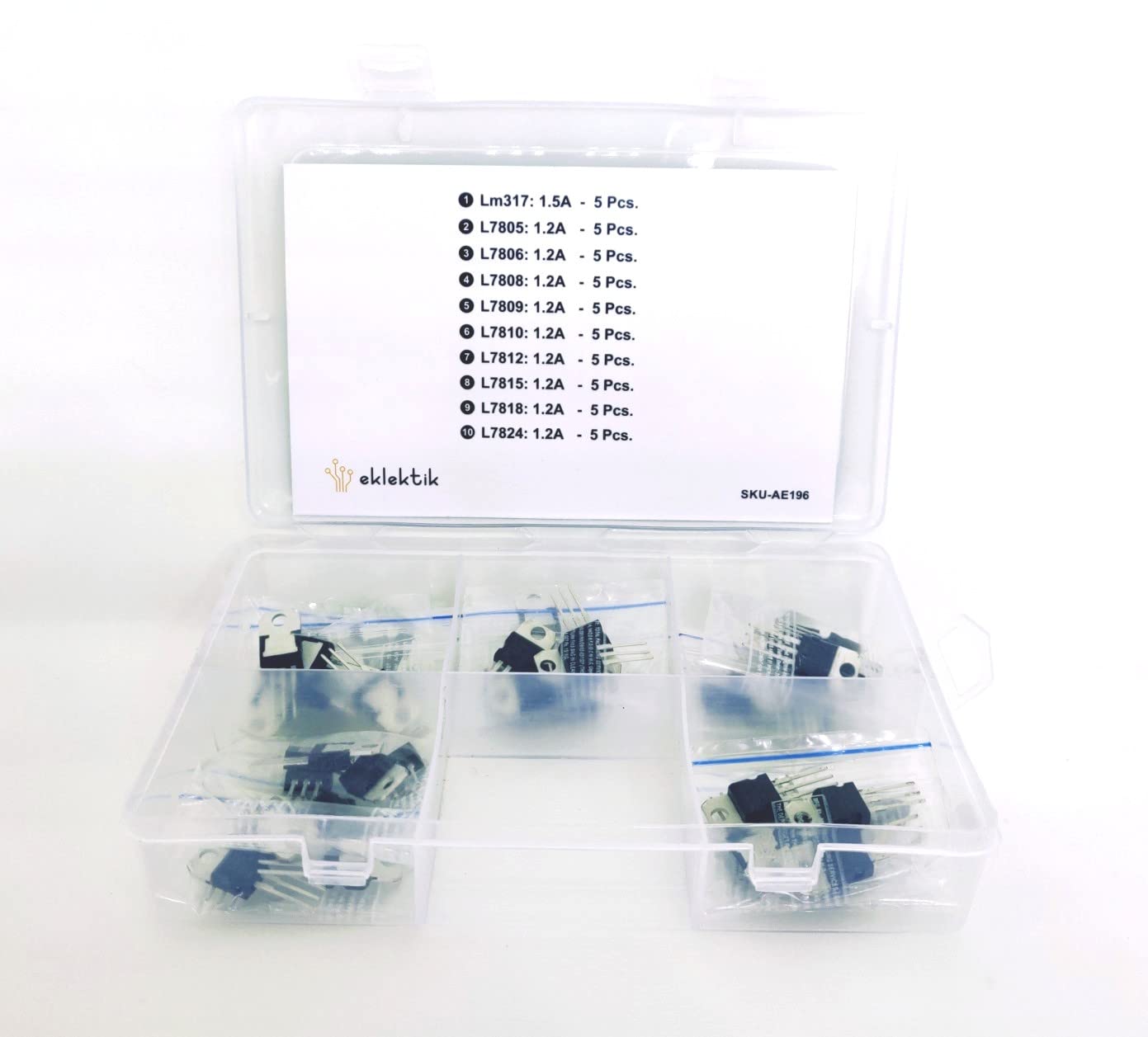 Lot 50 Régulateurs Tension BOJACK LM317 L7805 à L7824 - TO-220