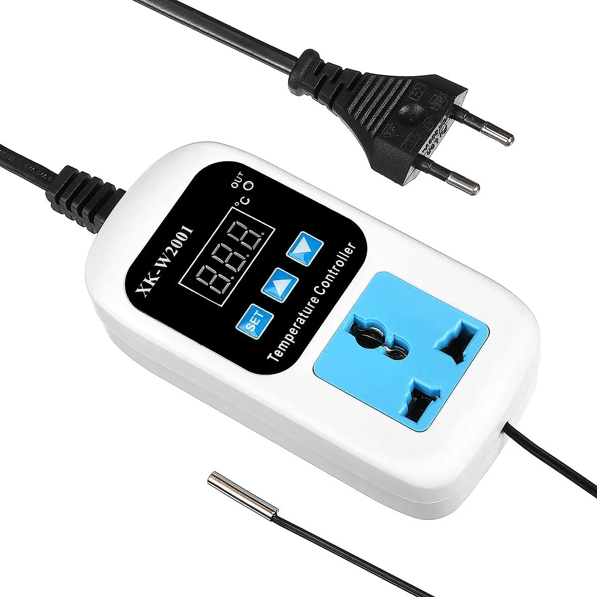 Adjustable Temperature Controller 1 Meter Length Probe 110-220V Digital ...