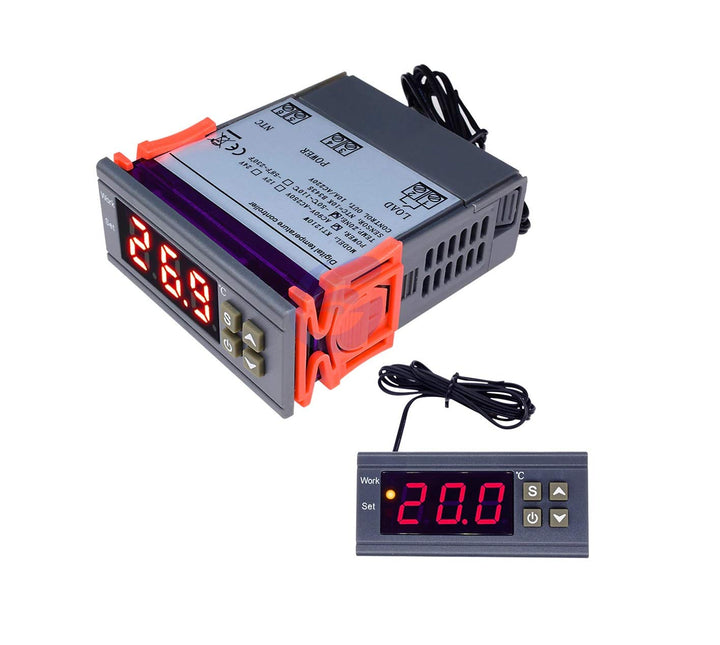MH1210W 90-250V 10A 110V 220V Digital Temperature Thermostat Regulator Controller -50~110 Celsius Heat Cool Control NTC Sensor - Robodo