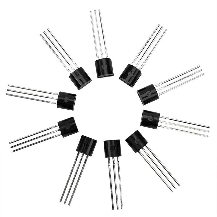 Plastic 10 Value NPN PNP Power Transistor Assortment Kit, Multicolour, 200 Pieces - Robodo
