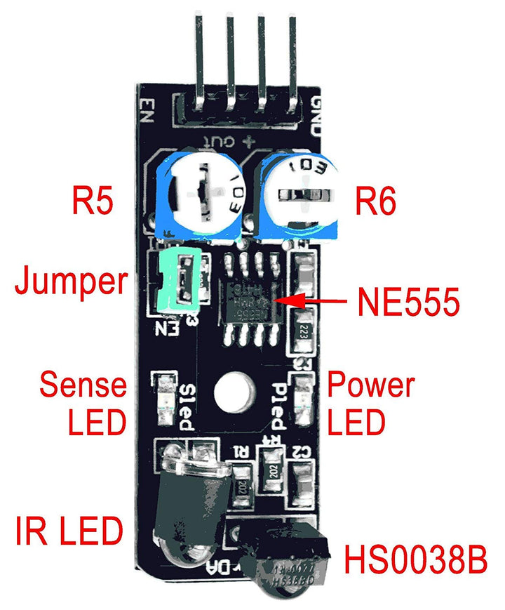 IR-08H Infrared Obstacle Avoidance Sensor Module - Robodo