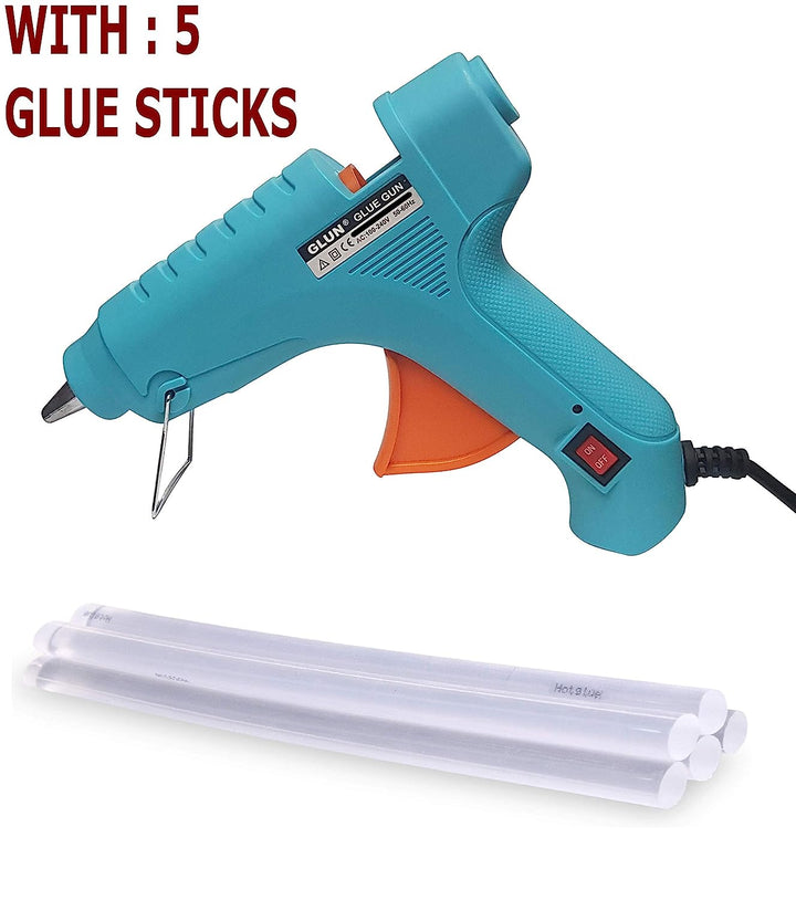 60W 60 WATT HOT MELT Glue Gun with Free 5 Glue Sticks - Robodo