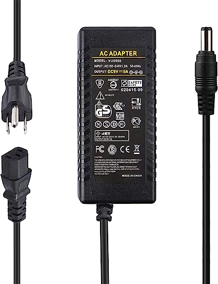 9V 5A Power Adapter Supply AC 100V~240V to DC 9 Volt 45W 5amp 9V/5A Converter Transformer with 5.5x2.5mm Plug Cord for Electrical Products - Robodo