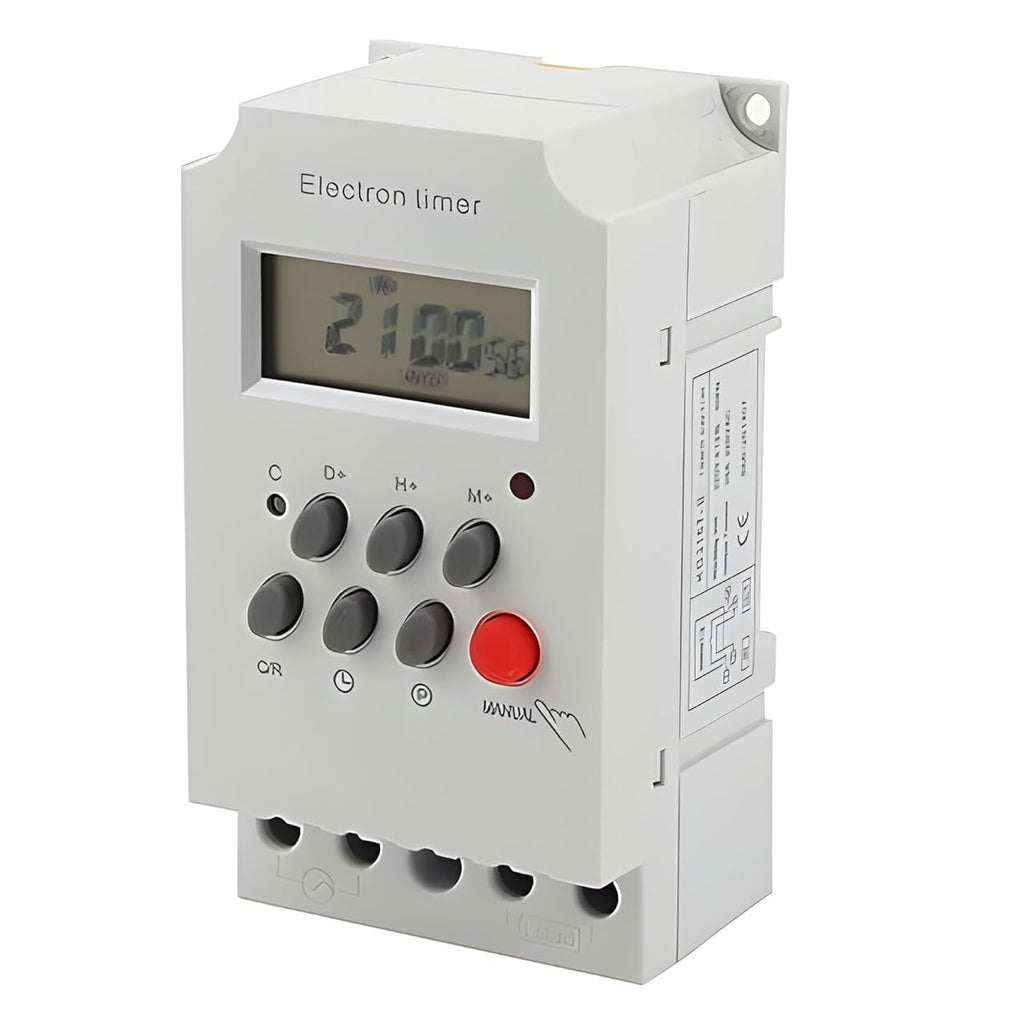 Digital Timer Switch Relay DIN Rail, Programmable Automatic On/Off ...
