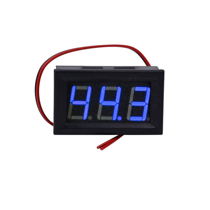 Blue Two-Wire 0.56 Inch DC5V-120V DC Digital Display Voltmeter For Car Bicycle Motorcycle - Robodo