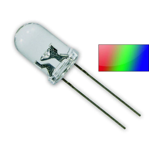 2 Pin RGB Led 5mm - Auto Flashing (10 pcs) - Robodo