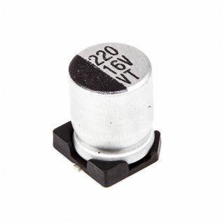 220uF / 16V Aluminum Electrolytic Capacitor - Robodo