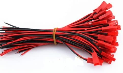 100mm JST 2 Pin Connector Plug Lead Wire 10 pair - Robodo