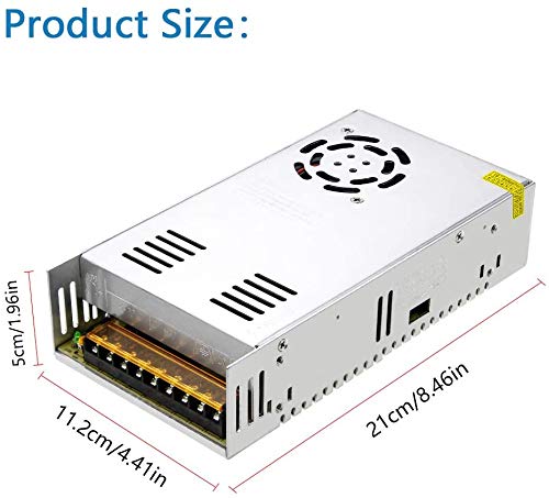 DC 36V 10A 360W Power Supply Adapter Transformer Switch AC 110V/220V to DC 36V 10amp for Power Supply Strip Light CCTV Camera Security System Computer Project - Robodo