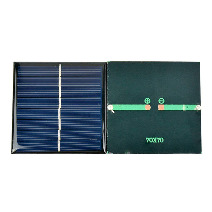 5V 100mA 0.5W 70 x 70mm Mini Epoxy Solar Panel Photovoltaic Polycrystalline DIY Cell Charger - Robodo