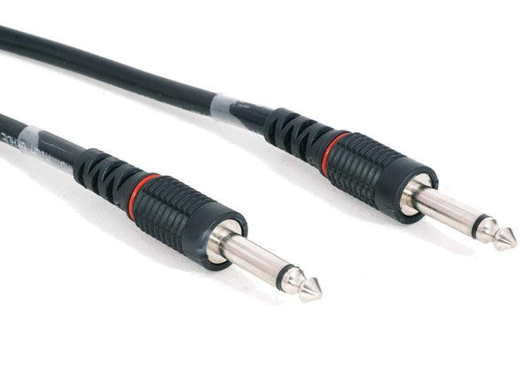 6.35mm to 6.35mm Jack Mono to Mono Audio Cable for Mixer, Electric Guitar, Amplifier, Stereo Speaker 6.35mm Male Record Line (Black, 4 Meter) - Robodo