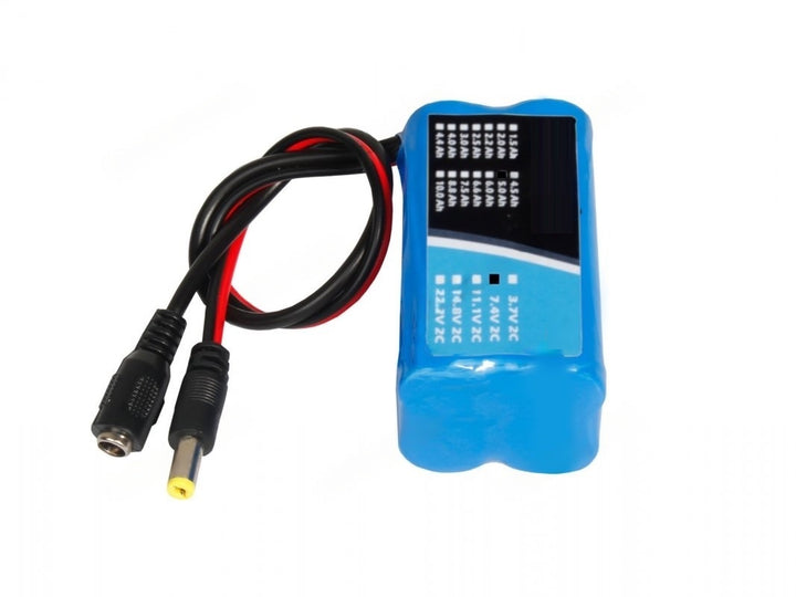 LI-ION BATTERY 7.4V 5000MAH (2C) WTH INBUILT CHARGER-PROTECTION - Robodo