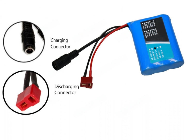 LI-ION 11.1V 2000MAH (2C) WITH INBUILT CHARGER-PROTECTION - Robodo