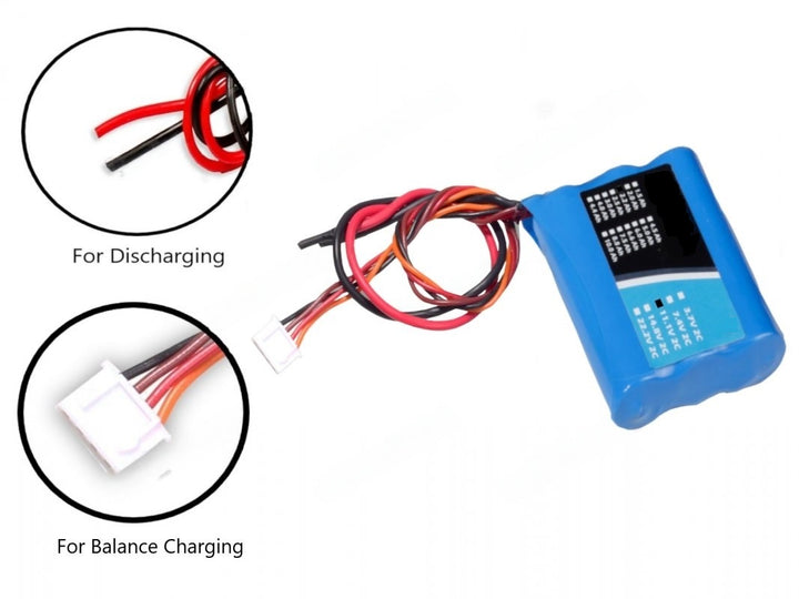 LITHIUM-ION RECHARGEABLE BATTERY PACK 11.1V 2200MAH (2C) WITHOUT BMS - Robodo