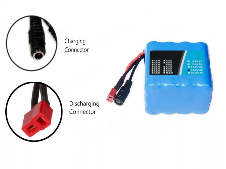 LI-ION 14.8V 6000MAH (2C) WITH INBUILT CHARGER-PROTECTION - Robodo