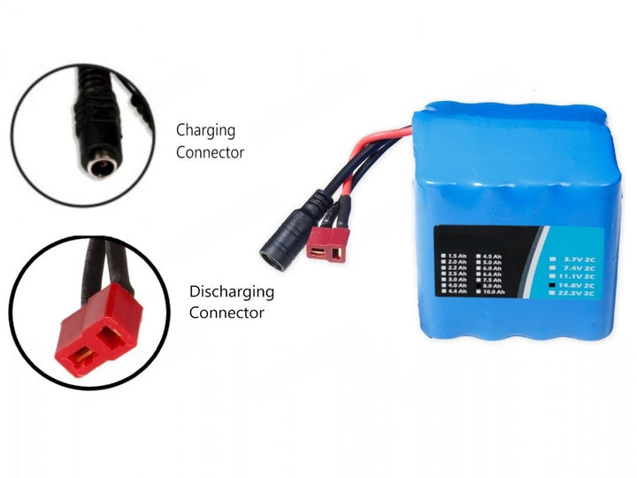 LI-ION 14.8V 8000MAH (2C) WITH INBUILT CHARGER-PROTECTION - Robodo