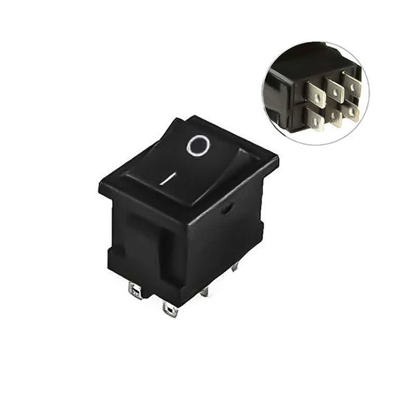 6A 250V AC DPDT ON-ON Rocker Switch 2pcs - Robodo