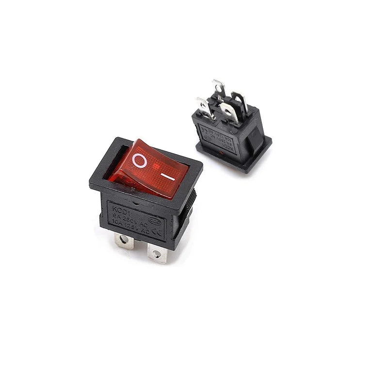 6A 250V SPDT ON-OFF Rocker Switch with Ligh | Robodo