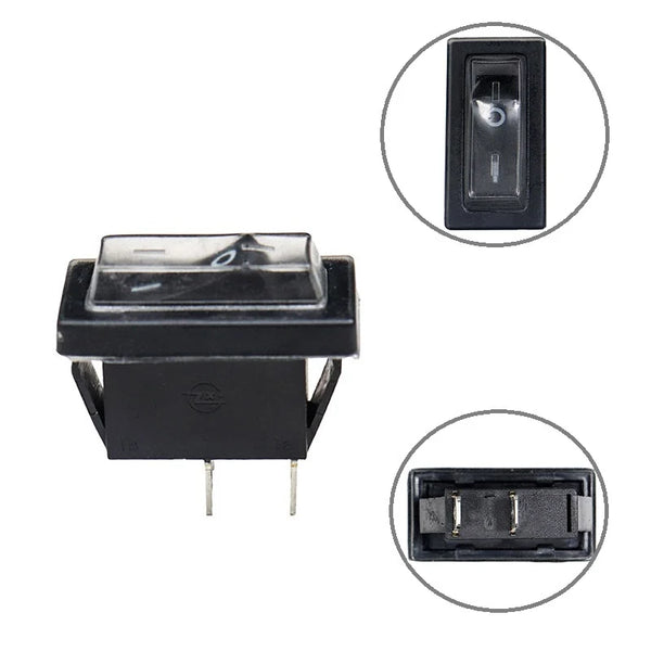 16A 250V AC SPST ON-OFF Dust-proof Rocker Switch 2pcs - Robodo